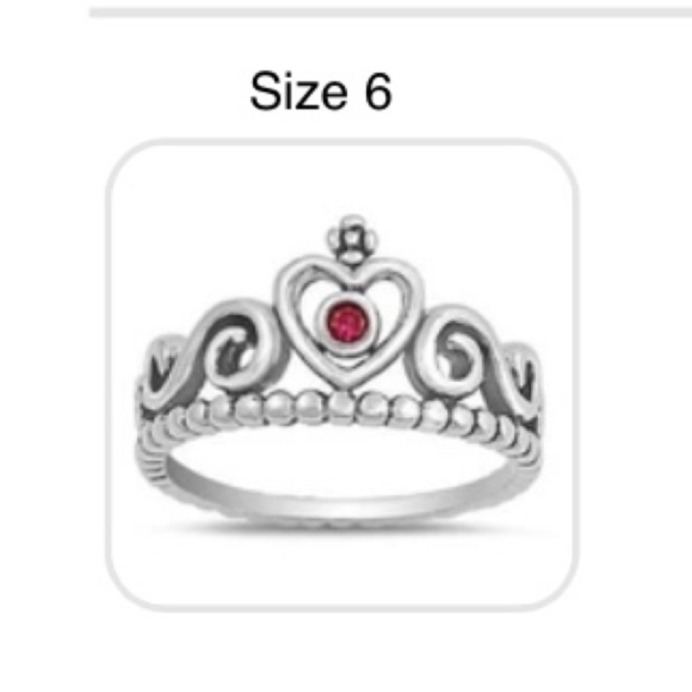 Crown ruby ring